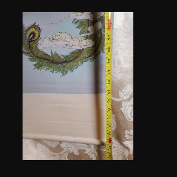 Vintage Hangzhou Silk Scroll Wall Art – Fenghuang (Phoenix) with Nongyu - Picture 5 of 8